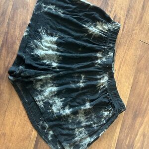 Ginger G Black and Tan Athletic Shorts with Relaxed Fit